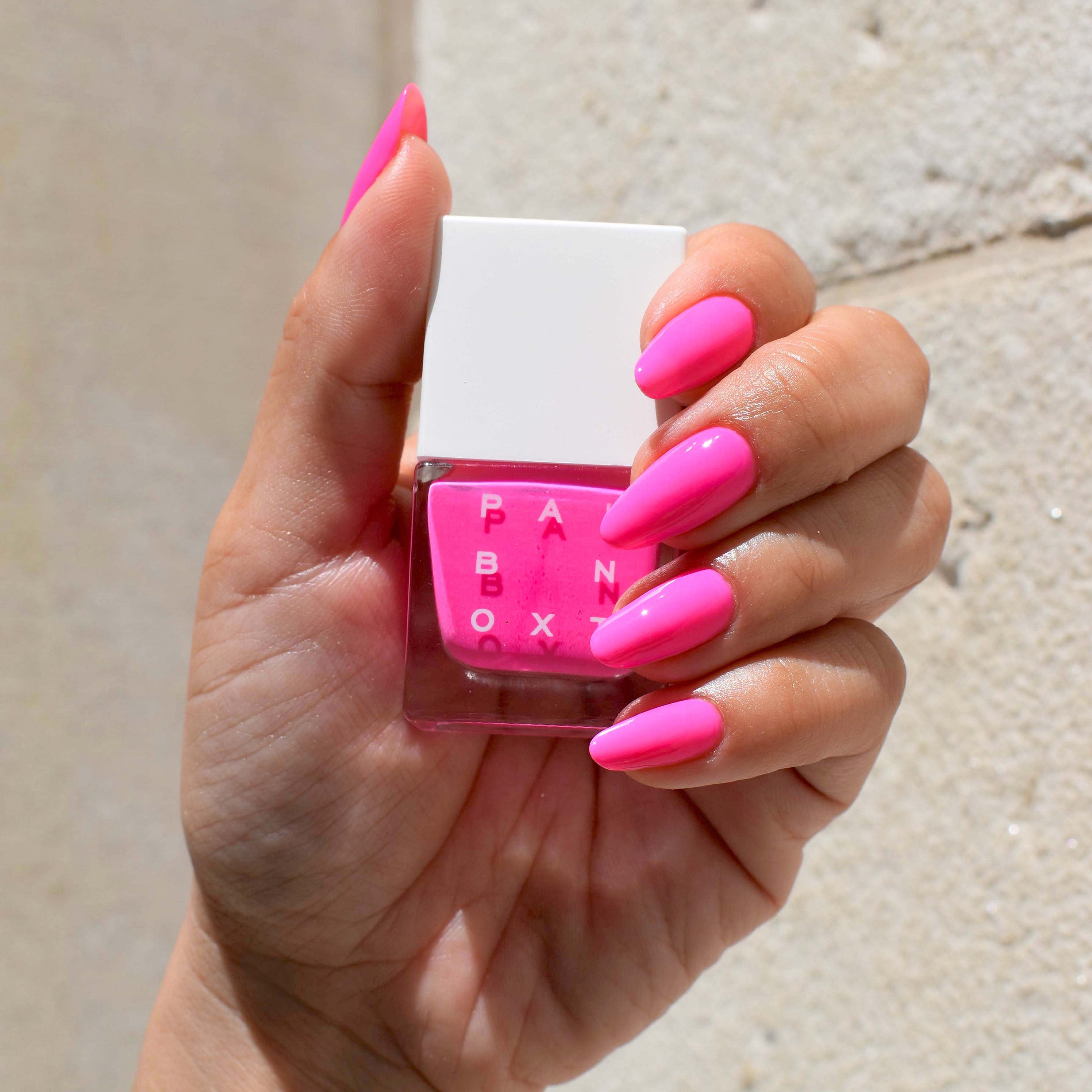 Amazon.com: Gel Nail Polish Press on Nails Short, Handmade Hot Pink Fake  Nails Medium Square Shape UV Jelly Finish Glue on Nails for Women Acrylic  False Nail Kits Stick on nails Reusable